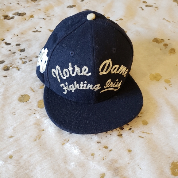 NWT Notre Dame Fighting Irish New Era Adjustable Leather Strap Hat - Picture 7 of 7